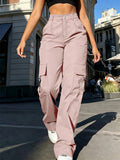 Bonnie | Hoge Taille Wijde Cargo Broek