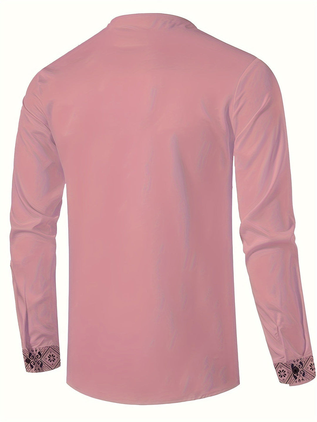 Elias | Patroon Lange Mouwen Henley Shirt