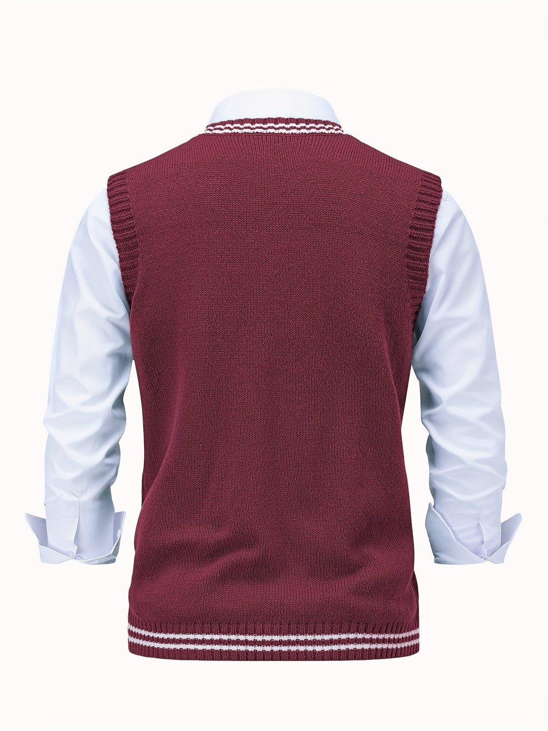 Gideon | Kabelgebreide V-Hals Sweater Vest