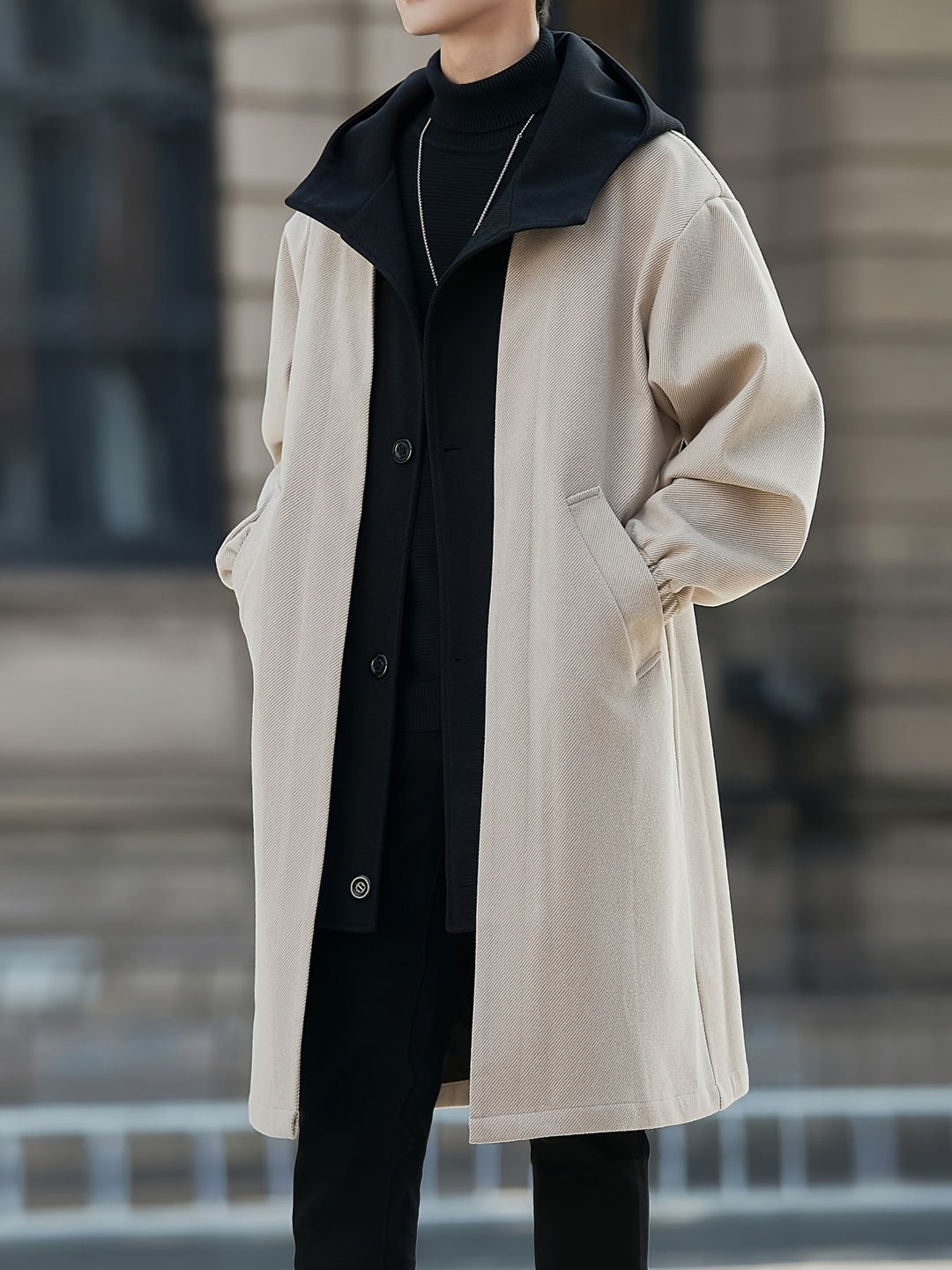 Harrison | Verfijnde Lange Hooded Coat