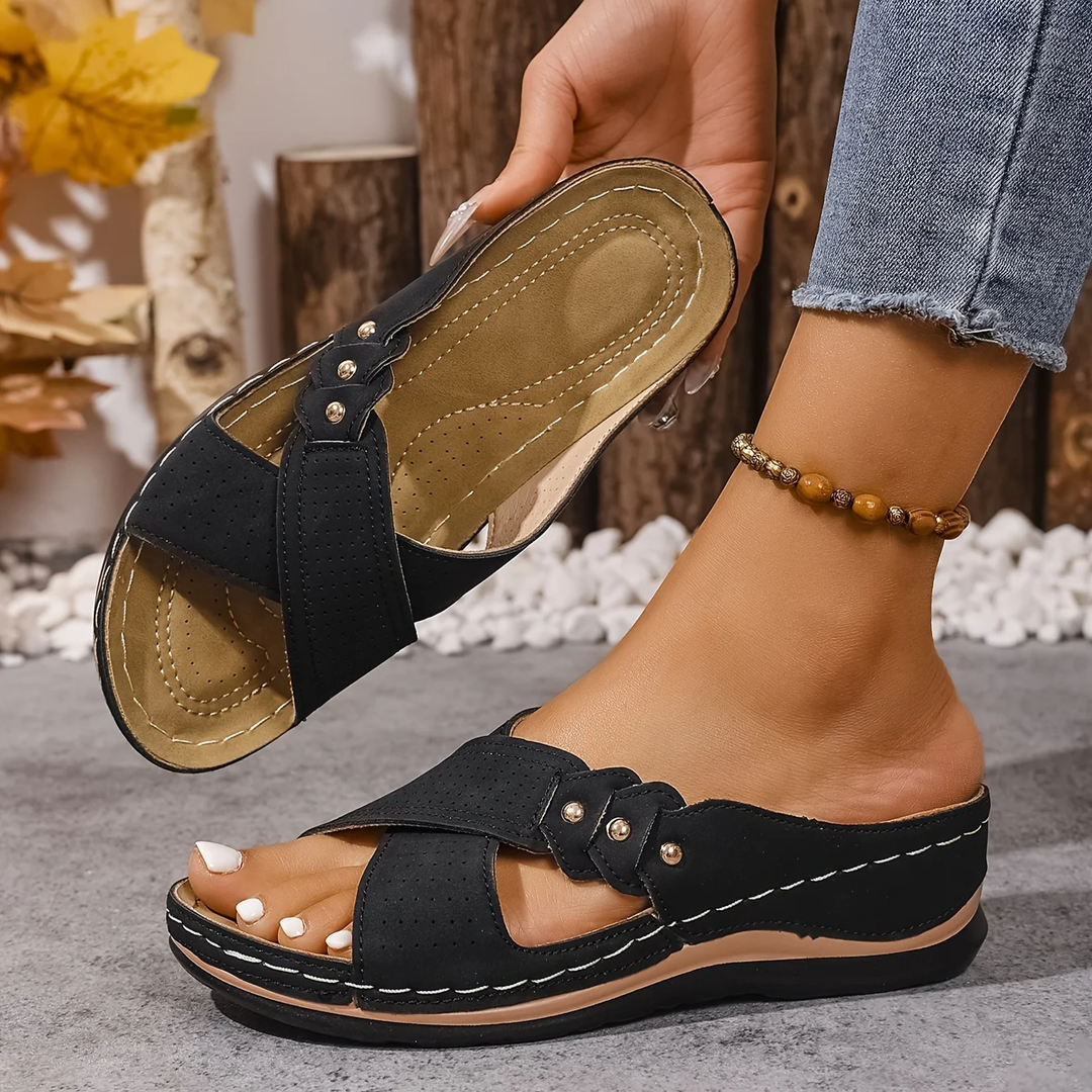 Charlotte | Premium Orthopedische Wedge Sandalen