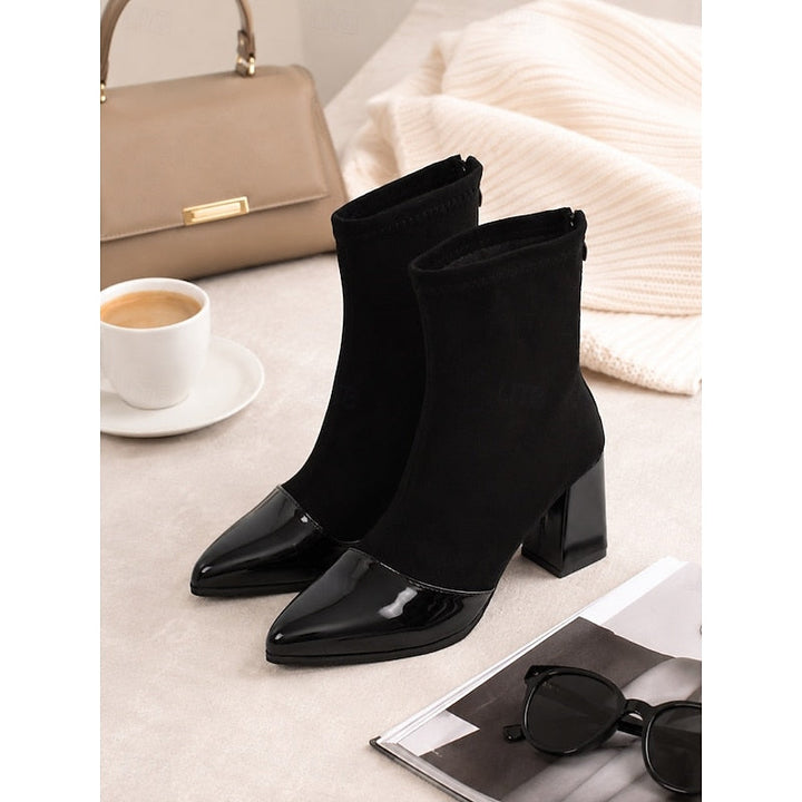 Beatrix | Cap-Toe Chunky Heel Enkellaarsjes