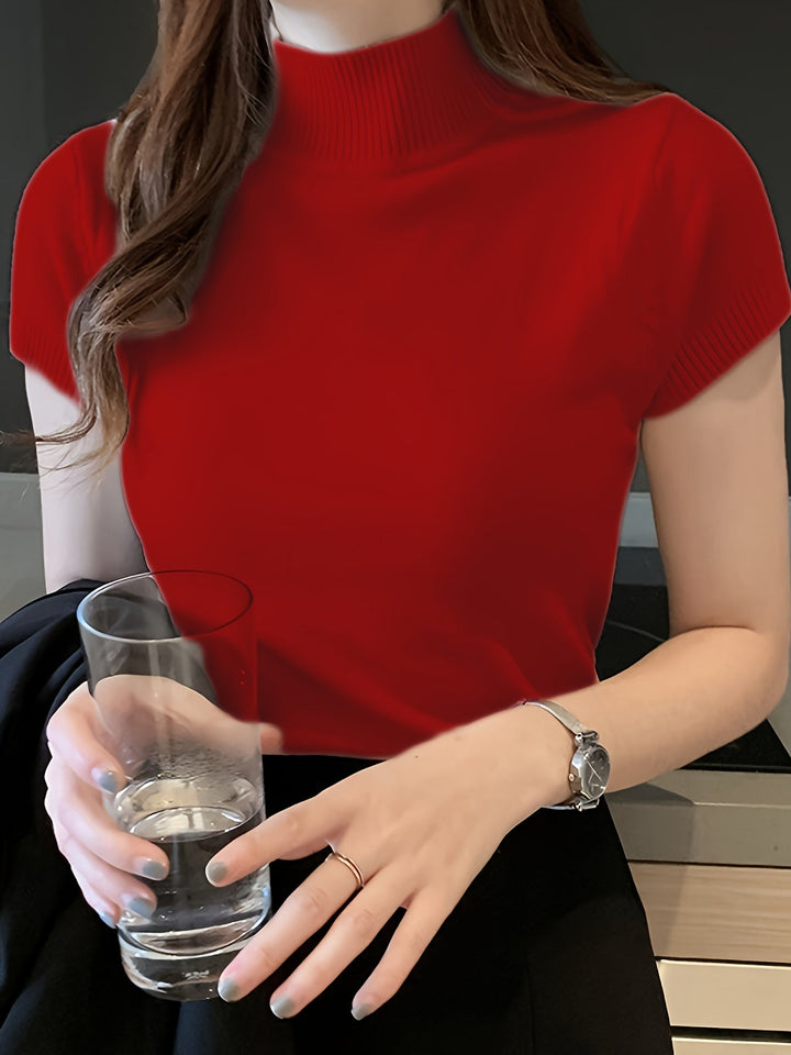 Della | Verfijnde Mock-Neck Top