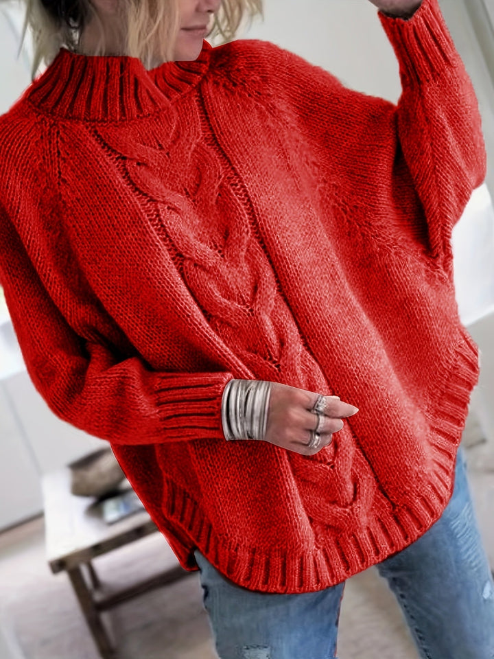 Gwendolyn | Kabelgebreide Hoge-Neck Trui