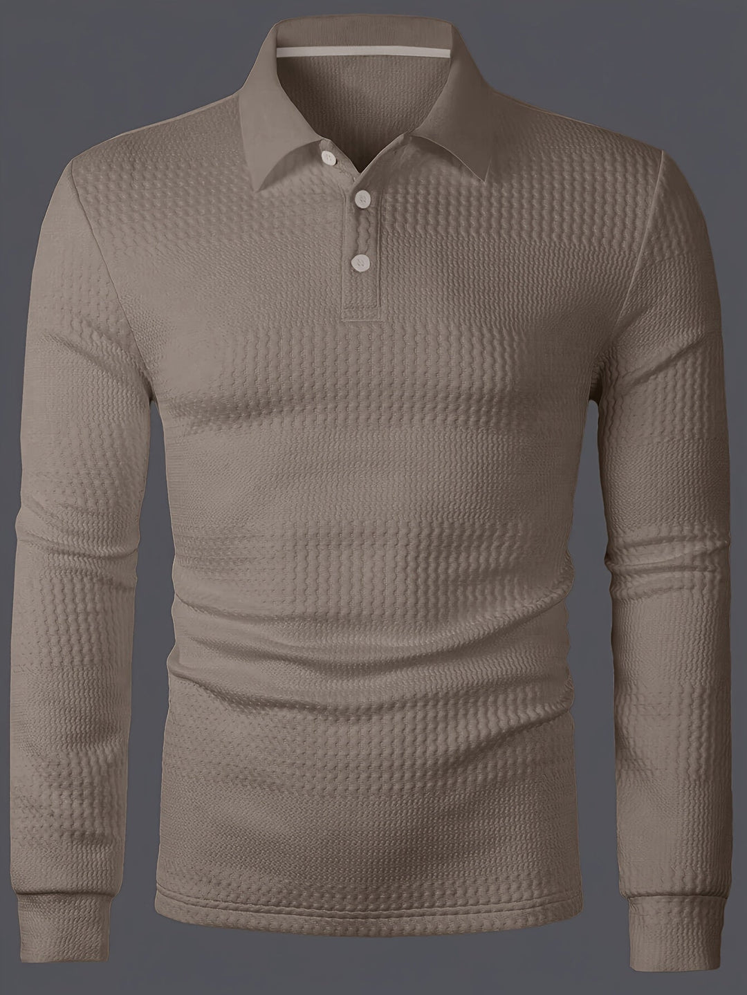 Fletcher | Textured Longsleeve Polo Shirt