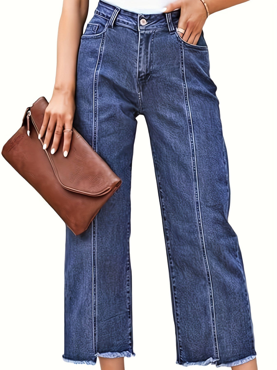 Denise | Op Maat Gemaakte Cropped Rechte Jeans