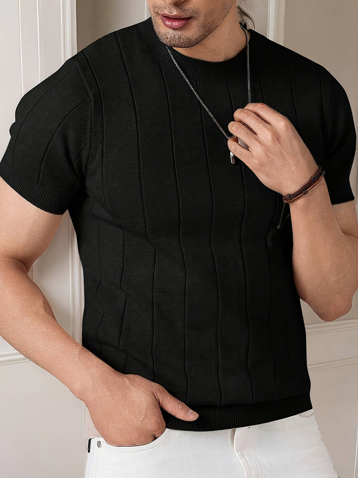 Curtis | Geribbelde Korte Mouw Top