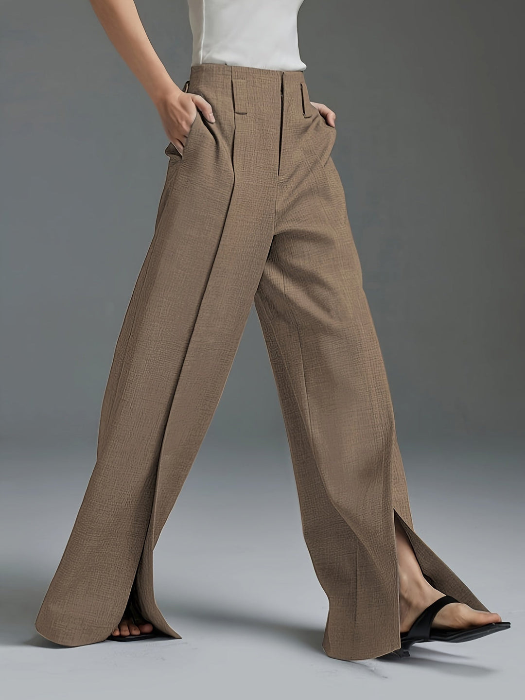 Lorraine | Wijde Pijpen Split Broek
