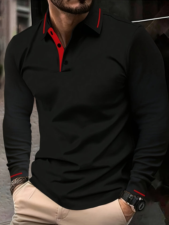 Dalton | Verfijnde Lange Mouwen Polo Shirt