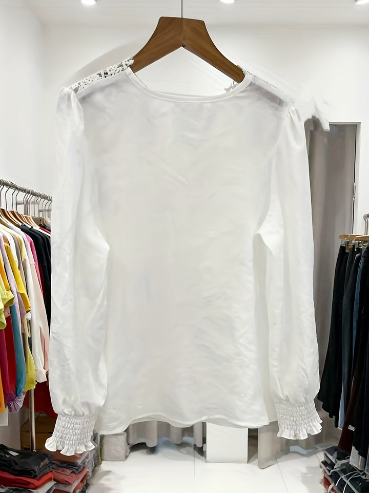 Delia | Geborduurde V-Hals Blouse