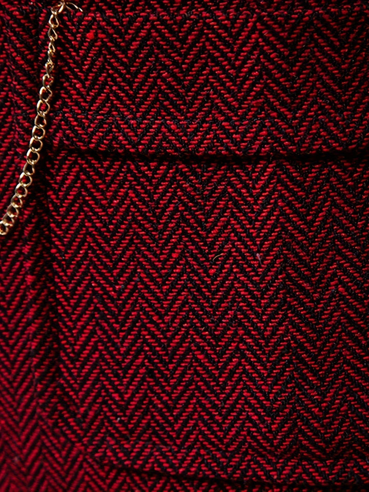Edmund | Haringbone Effen Gilet