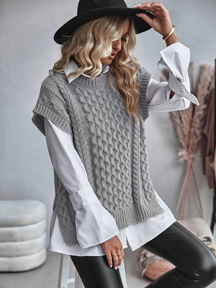 Bridget | Gezellige Kabelgebreide Sweater Vest