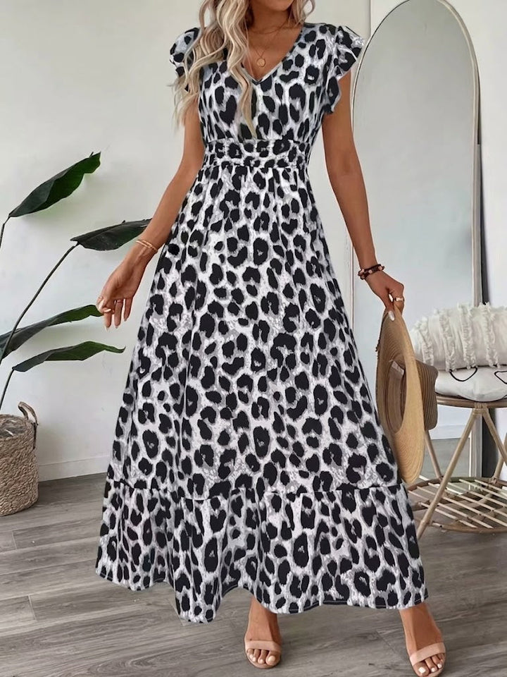 Rosalie | Barokprint V-Hals Maxi Jurk