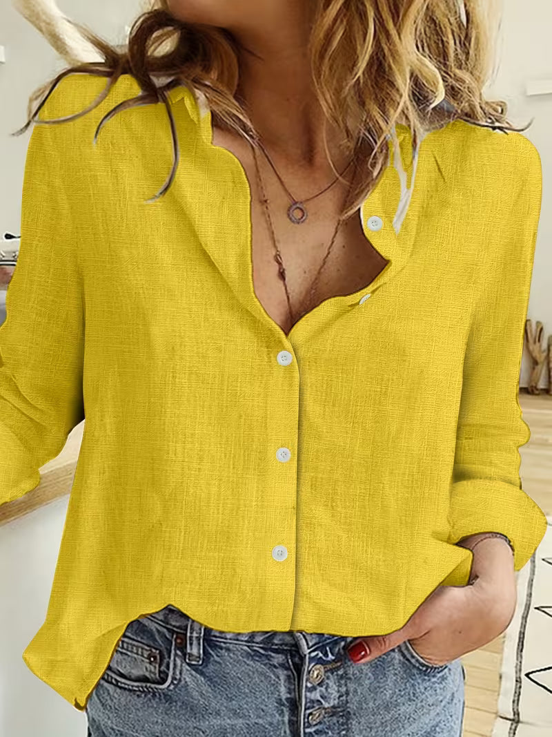 Julianna | Casual Lange Mouw Shirt Top