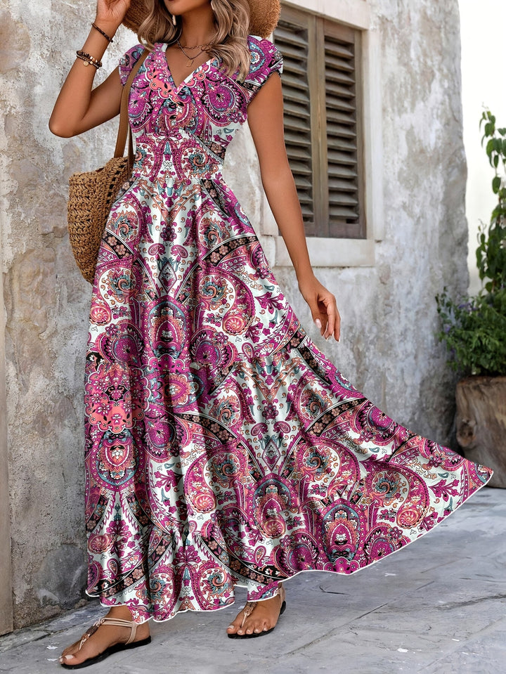 Roberta | Bohemian Paisley Maxi Jurk