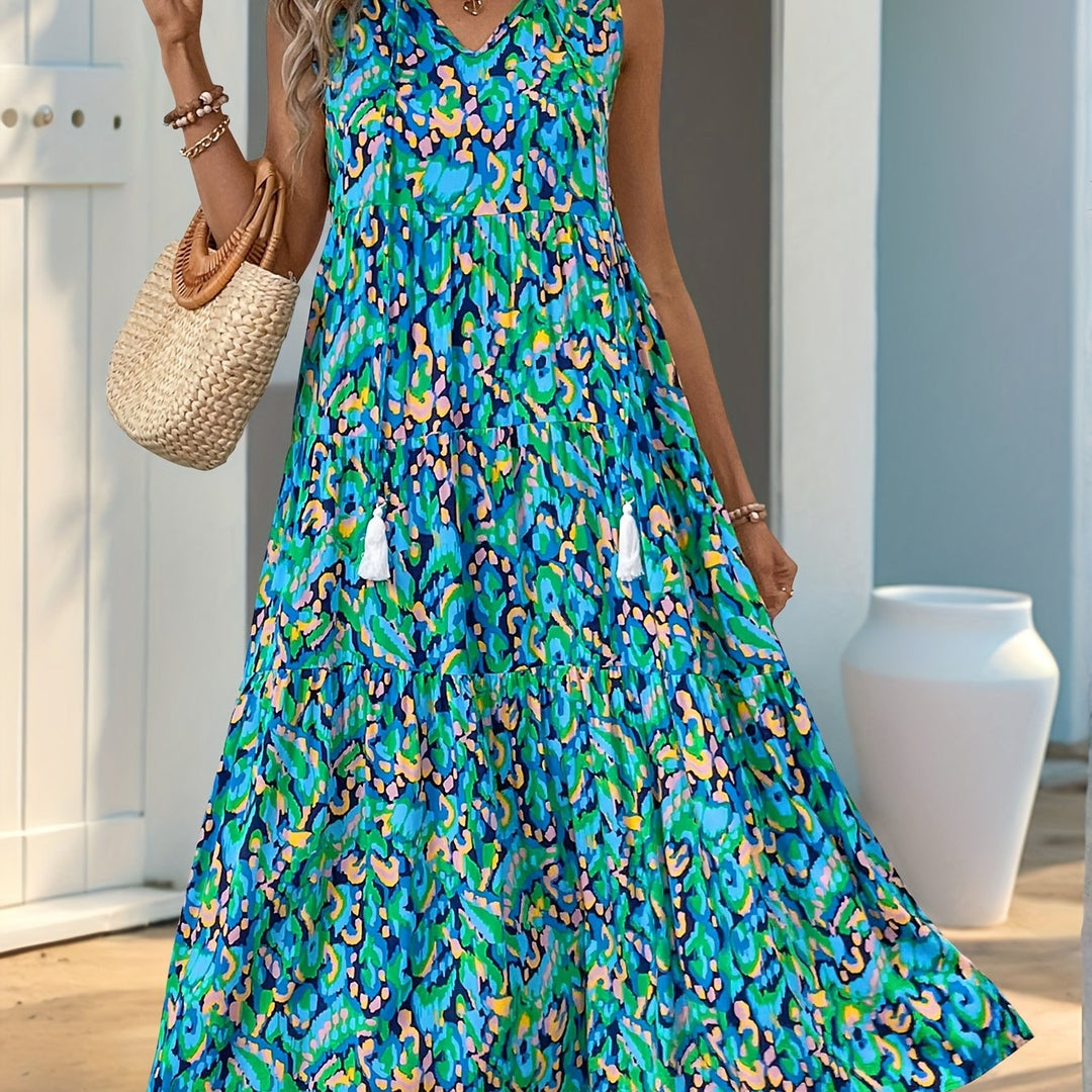 Delia | Vloeiende Bohemian Maxi Jurk