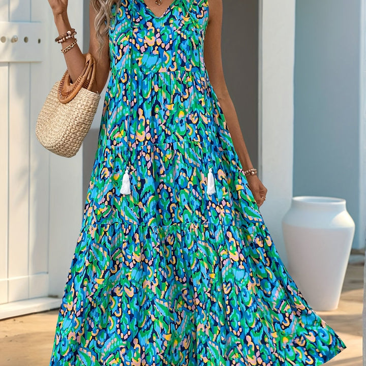 Delia | Vloeiende Bohemian Maxi Jurk