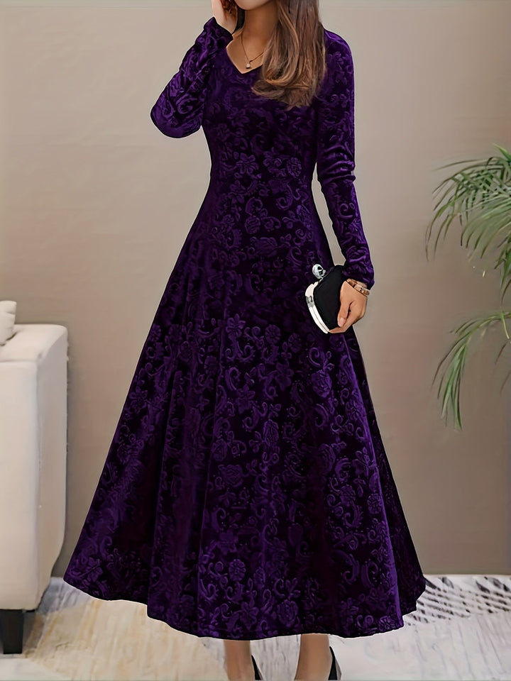 Adeline | Elegante Midi-jurk met Lange Mouwen