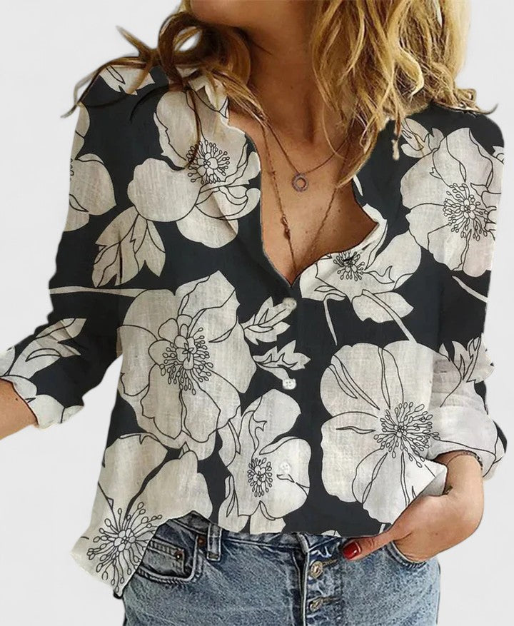 Rosanne | Ontspannen Knop-Up Blouse