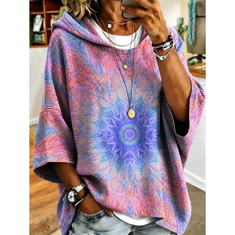 Roberta | Bloemen Capuchon Pullover Hoodie