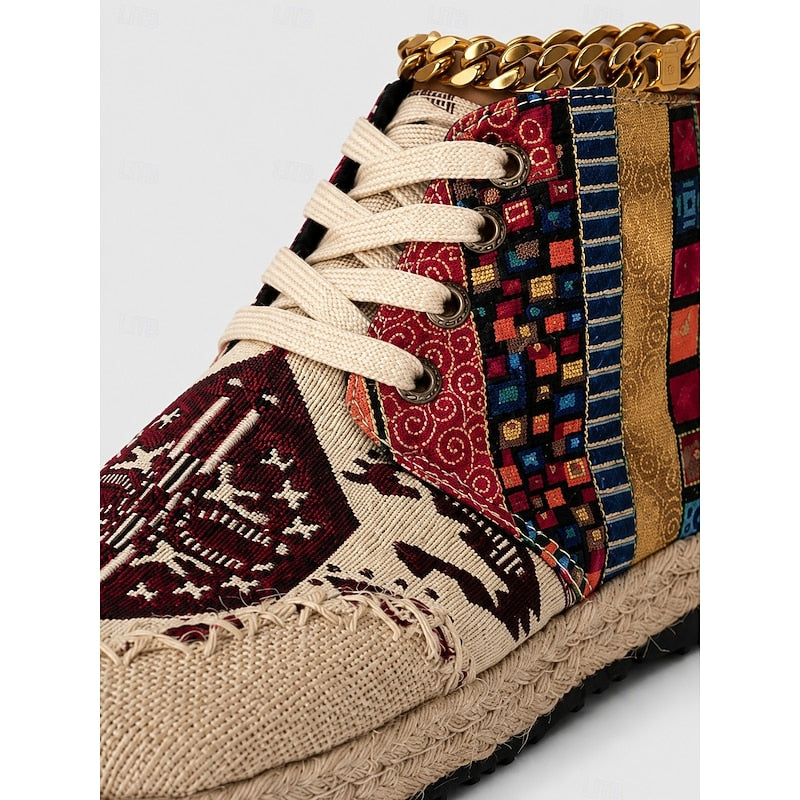 Talia | Boho Patroon Hoge Sneakers