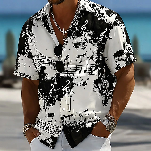 Roland | Artistieke Print Korte Mouwen Shirt