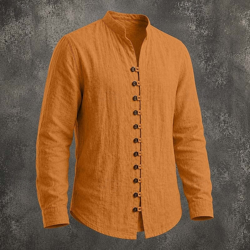 Gregory | Casual Shirt met Bandkraag