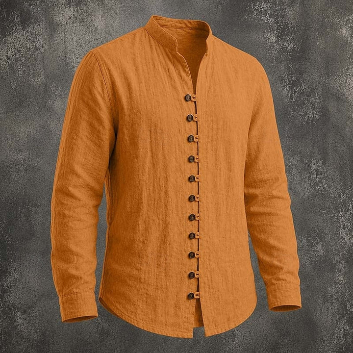 Gregory | Casual Shirt met Bandkraag