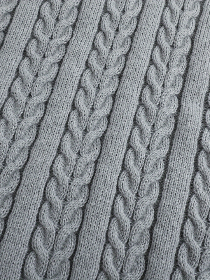 Gideon | Kabelgebreide V-Hals Sweater Vest