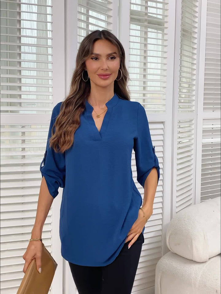 Corinne | Verfijnde V-Hals Blouse