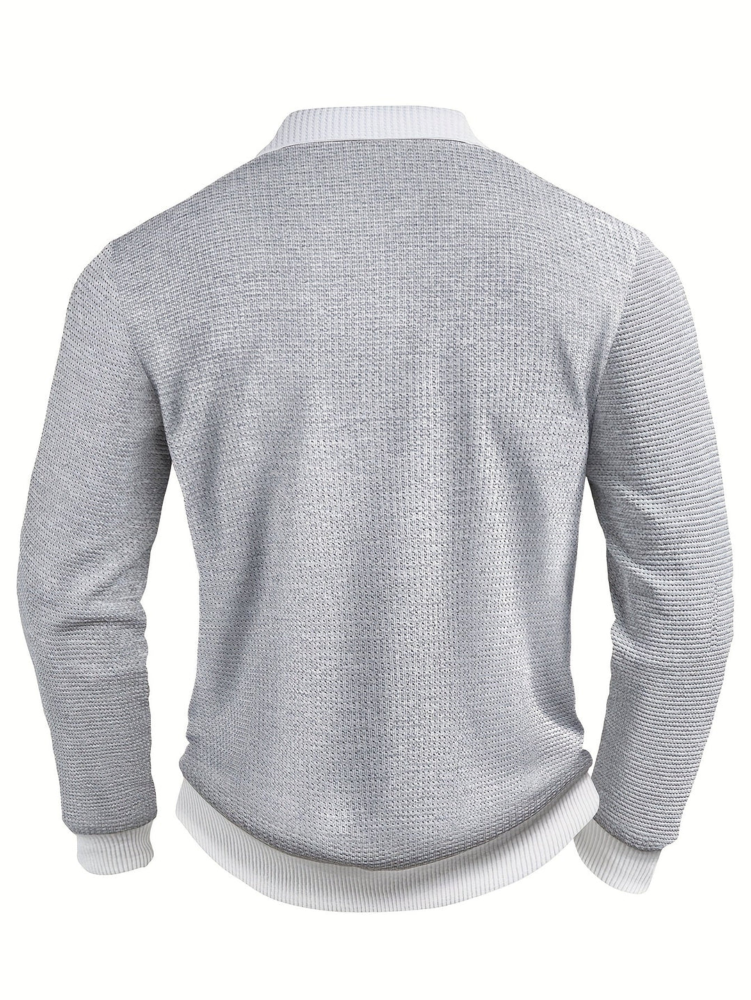 Gareth | Getextureerde Lange Mouwen Polo Shirt