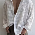 Rafael | Ontspannen Textured Lange Mouwen Shirt