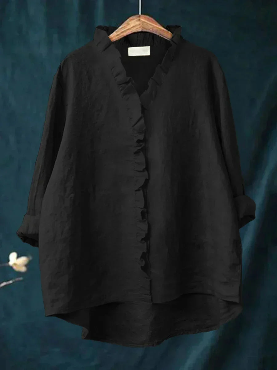 Eliza | Casual Ruffle V-Hals Blouse