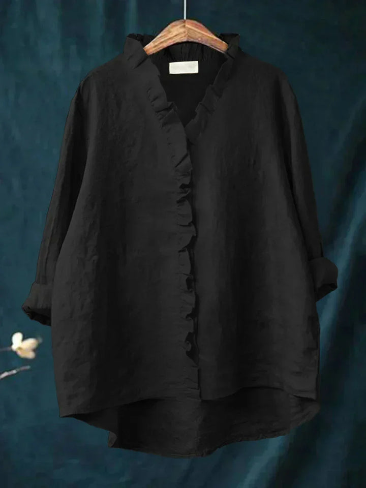 Eliza | Casual Ruffle V-Hals Blouse