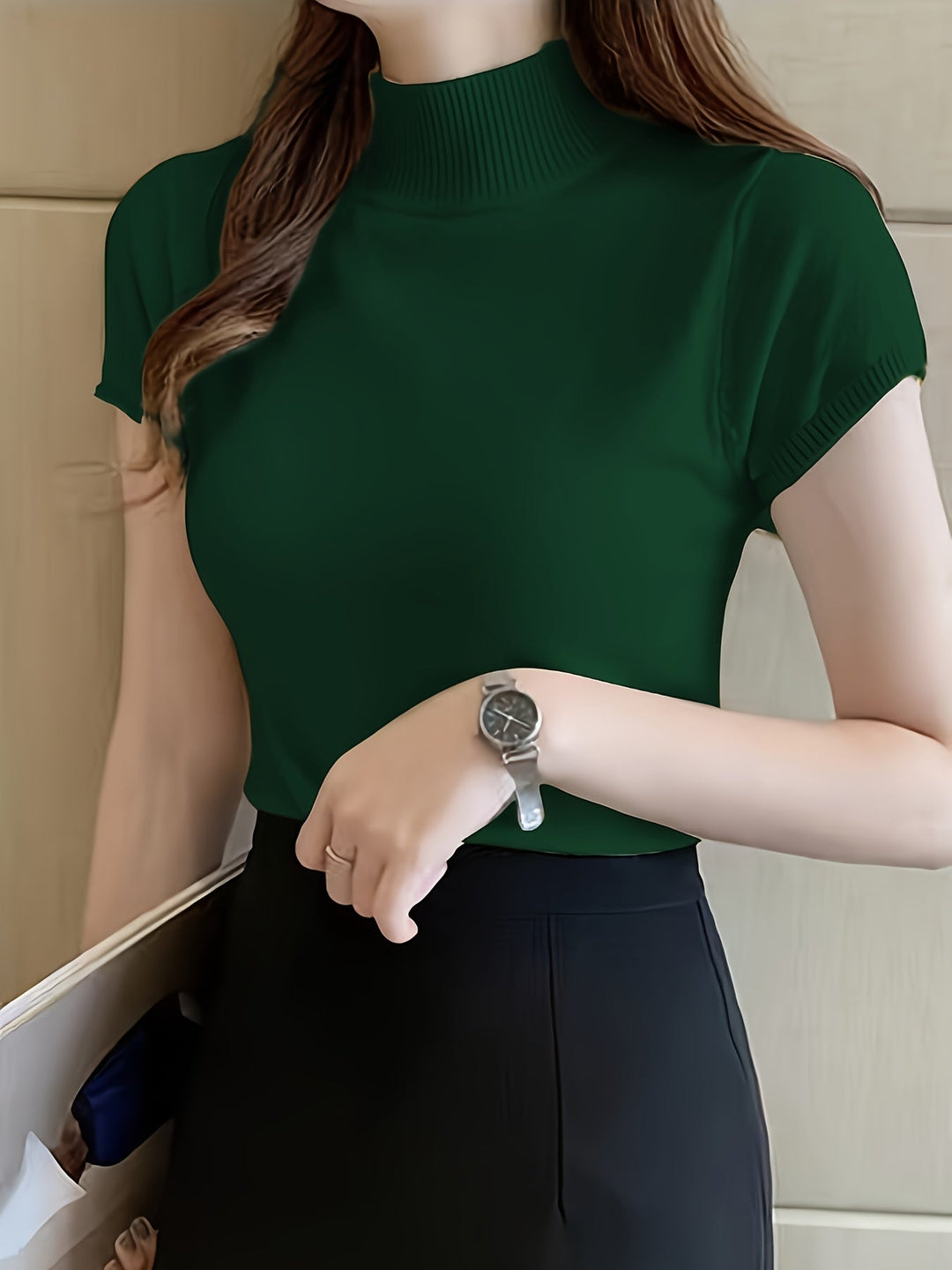 Della | Verfijnde Mock-Neck Top