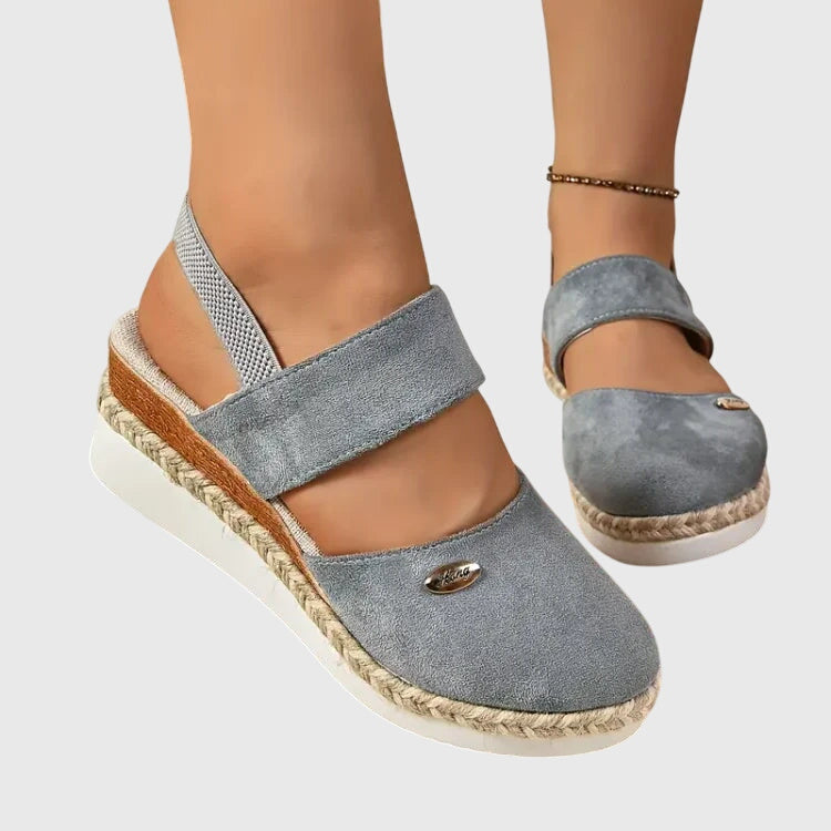 Ruth | Gevoerde Wedge Sandalen