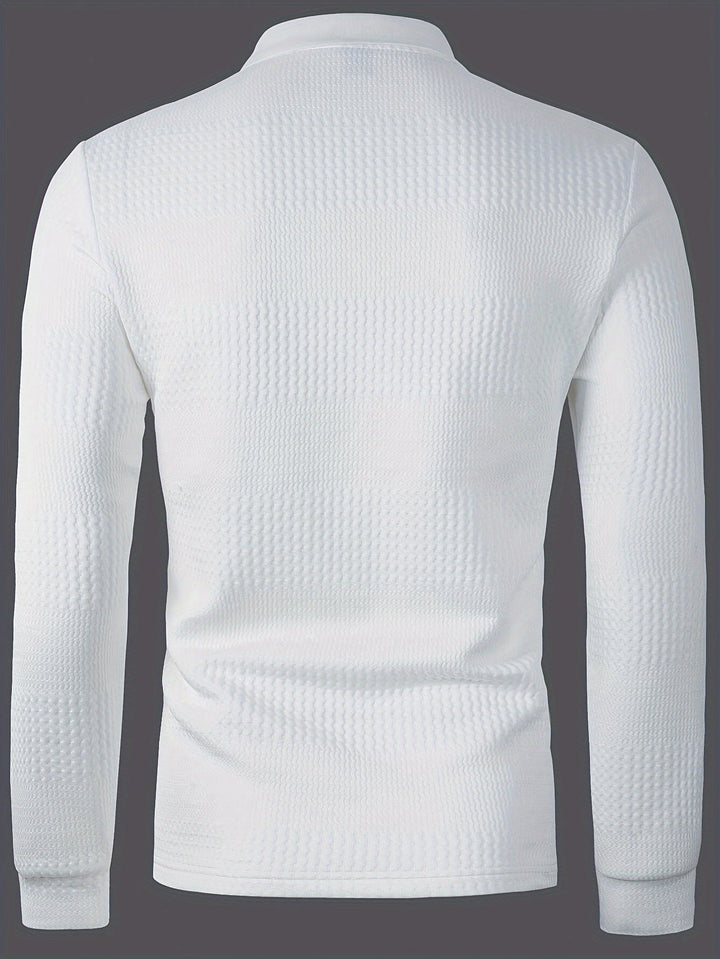 Fletcher | Textured Longsleeve Polo Shirt