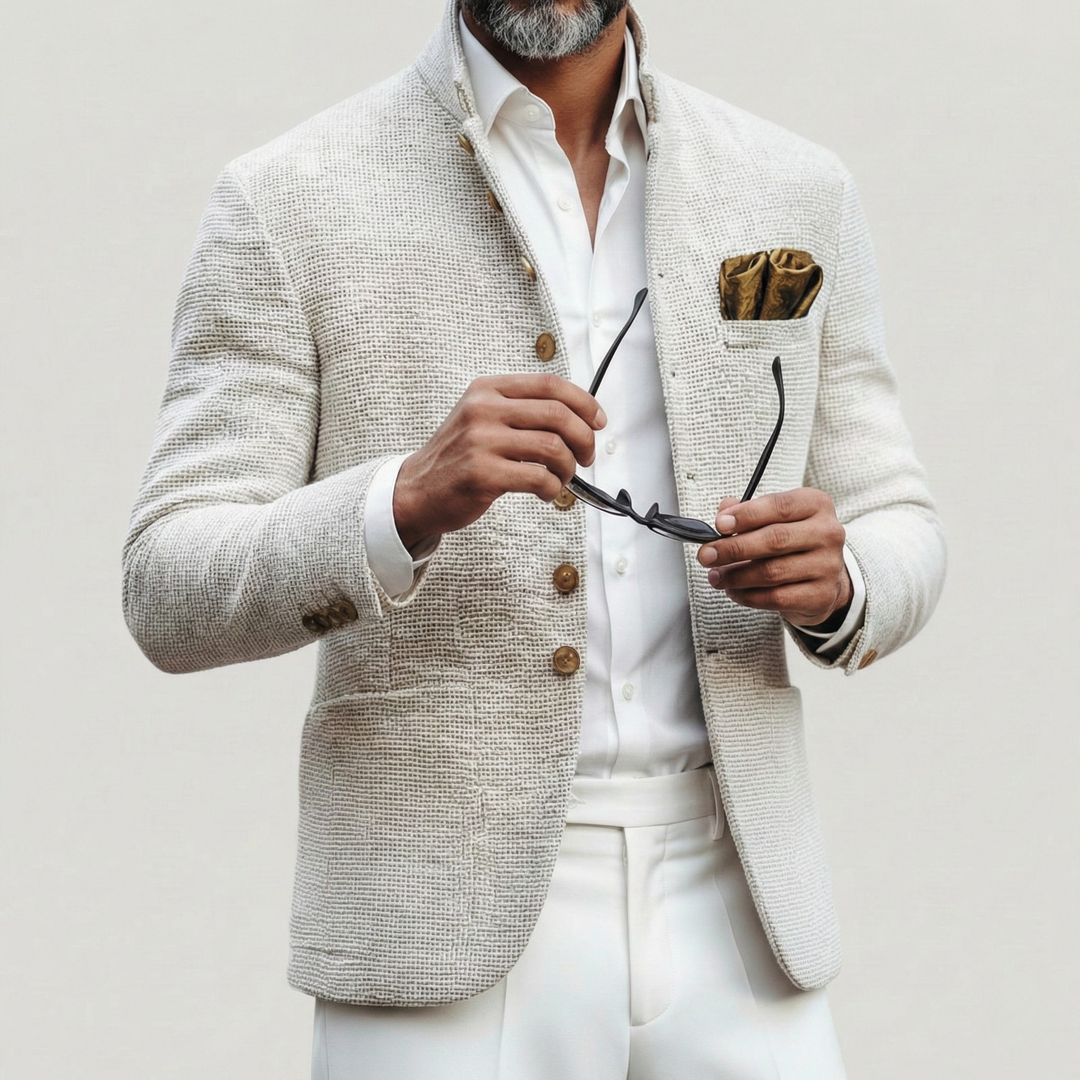 Harold | Verfijnde Enkele Knop Cardigan