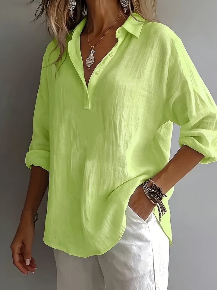 Freya | Ontspannen Blouse met Kraag
