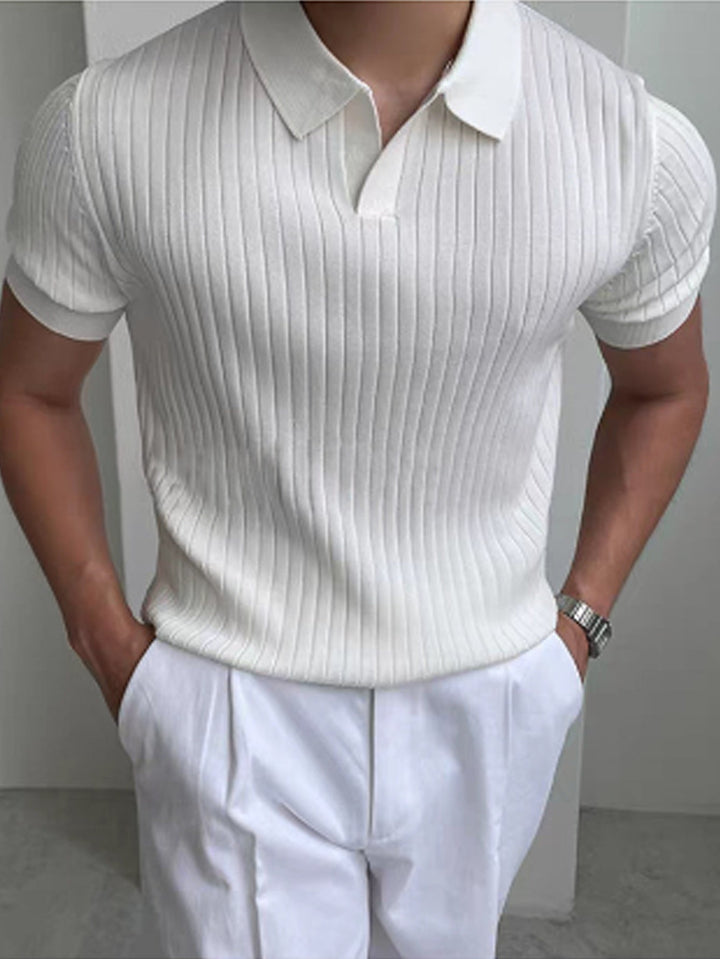 Cameron | Verfijnde Textuur Polo Shirt