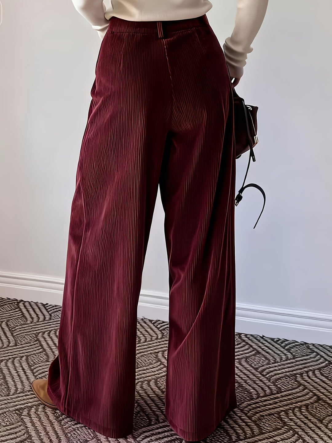Celine | Geplooide Wijde Pantalon