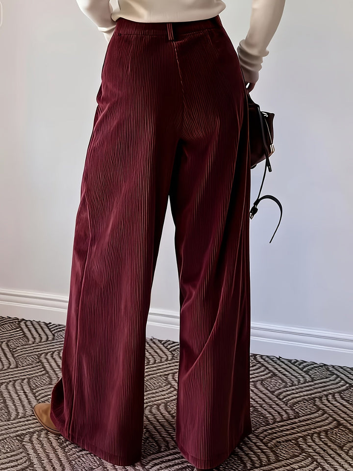 Celine | Geplooide Wijde Pantalon