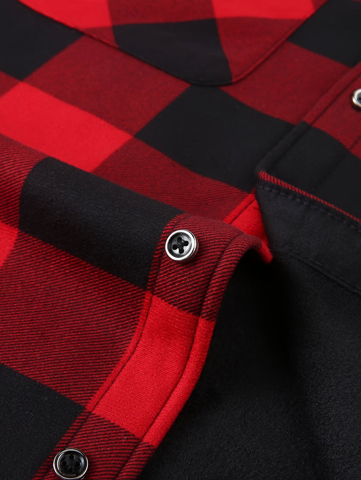 Desmond | Geruite Hooded Shirt Jacket