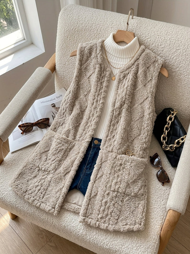 Brenna | Gezellige Textuurloze Mouwloze Vest