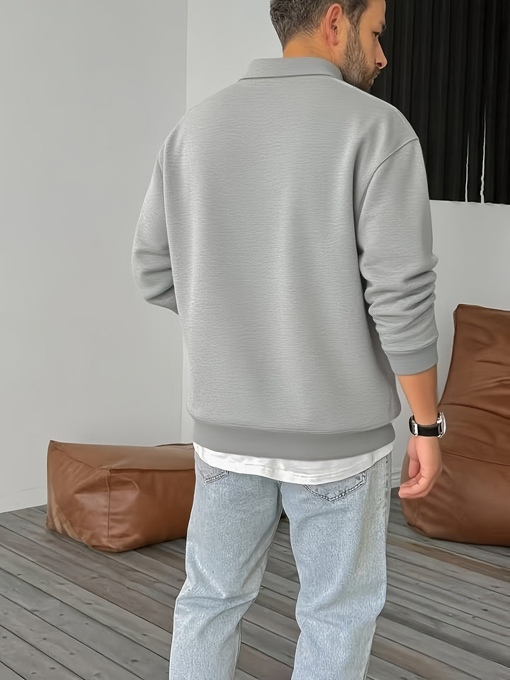 Nathaniel | Gezellige Half-Zip Sweatshirt