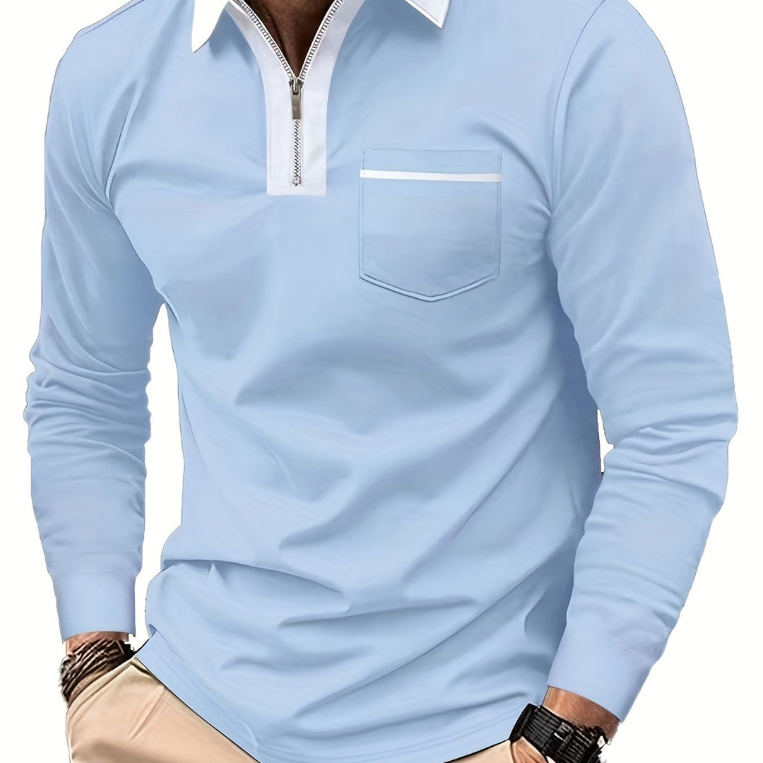 Curtis | Verfijnd Zip-Collar Polo Shirt