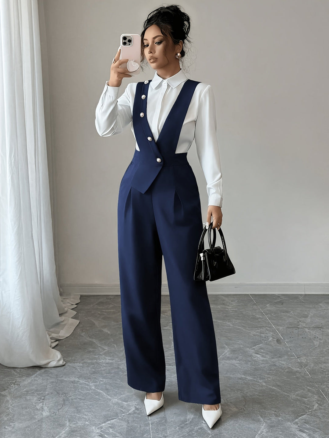 Coralie | Op maat gemaakte wijde jumpsuit