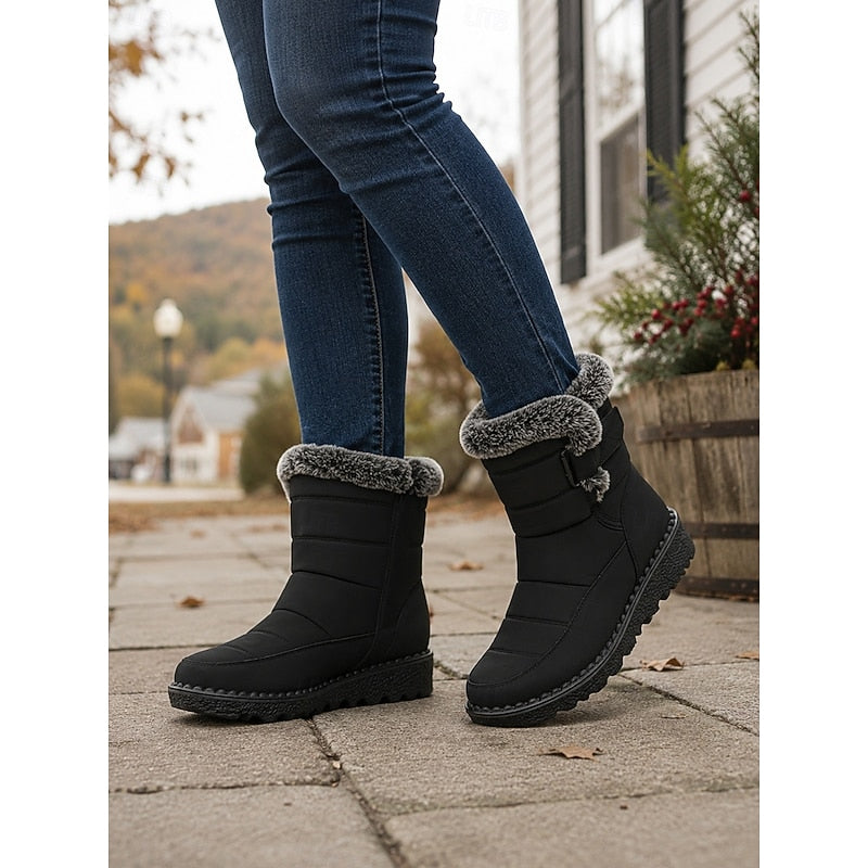 Greta | Gezellige Winter Snowboots met Bontafwerking