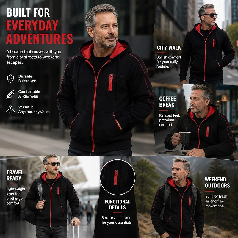 Dorian | Volledige Rits Hoodie Jas