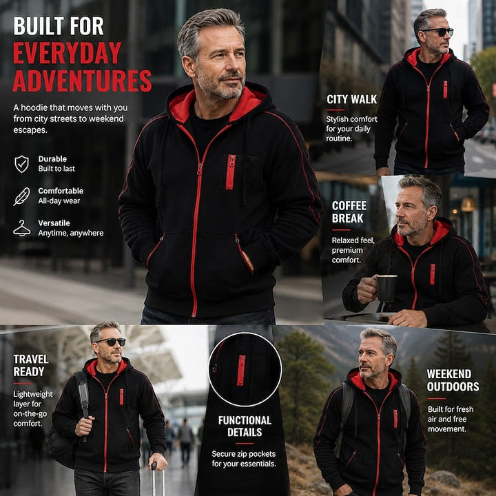 Dorian | Volledige Rits Hoodie Jas